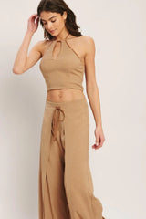 CARAMEL COAST WOVEN PANTS - Flying Tomato - Flyclothing LLC