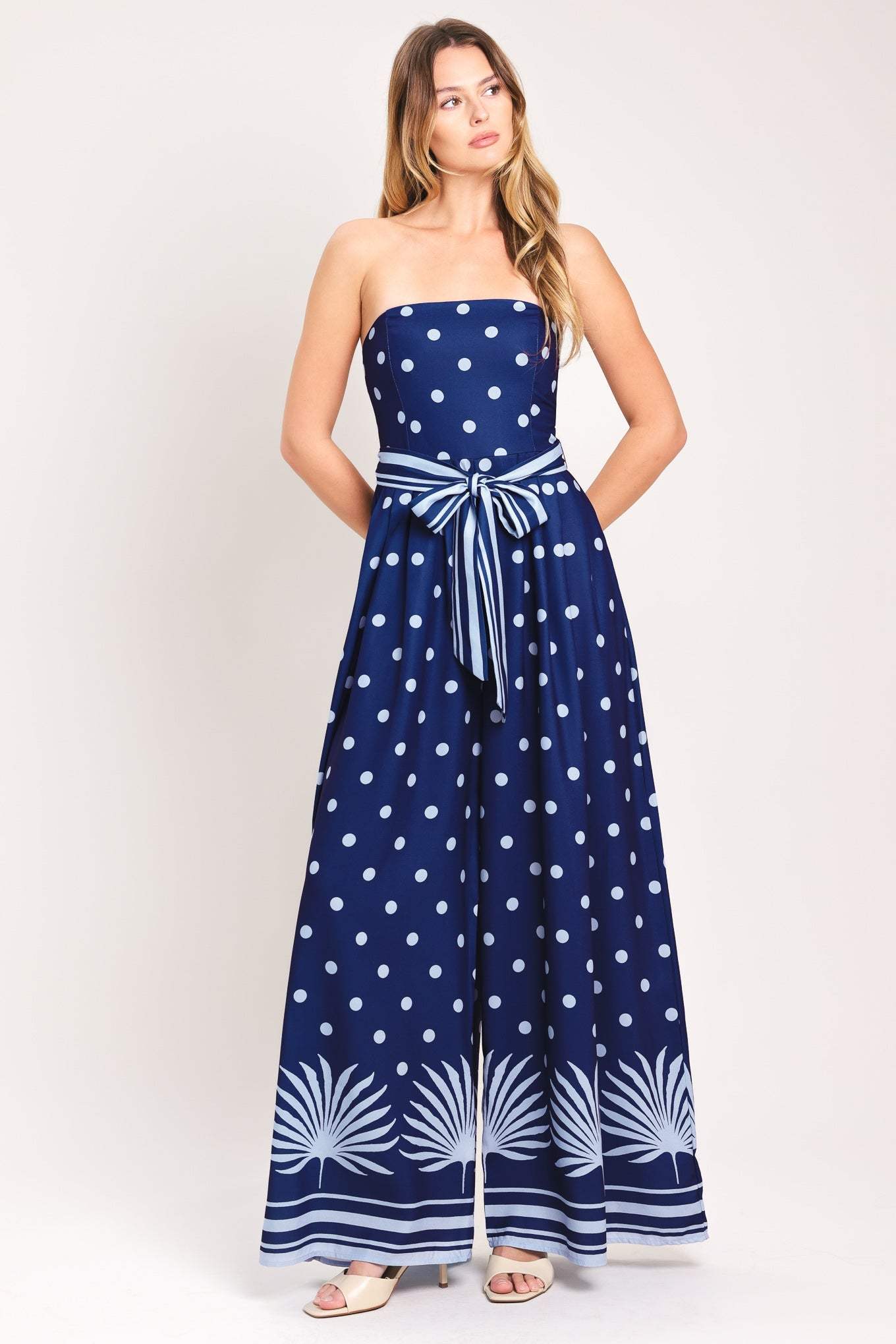 COASTAL SWAY WOVEN JUMPSUIT - Flying Tomato - Flyclothing LLC