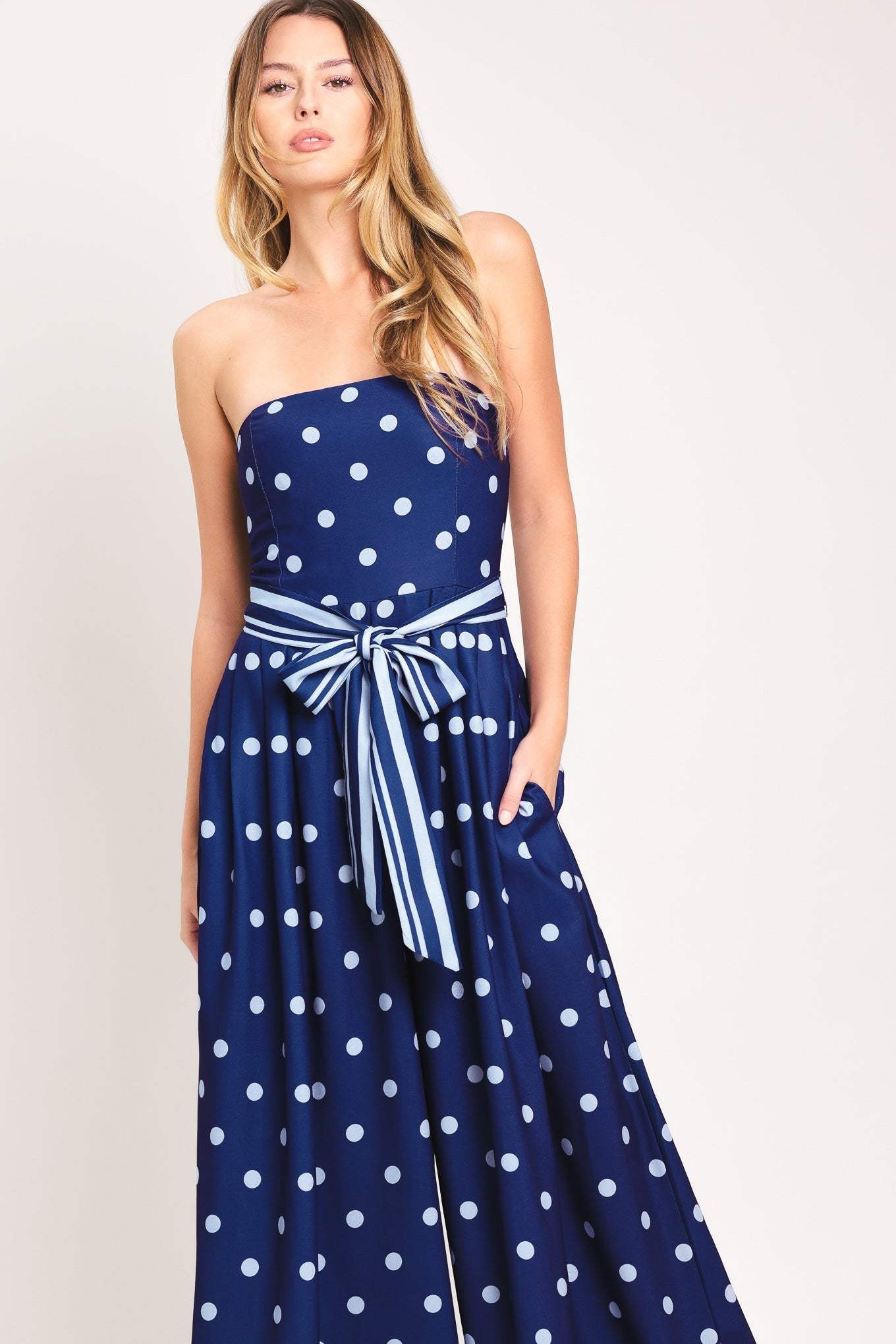 COASTAL SWAY WOVEN JUMPSUIT - Flying Tomato - Flyclothing LLC