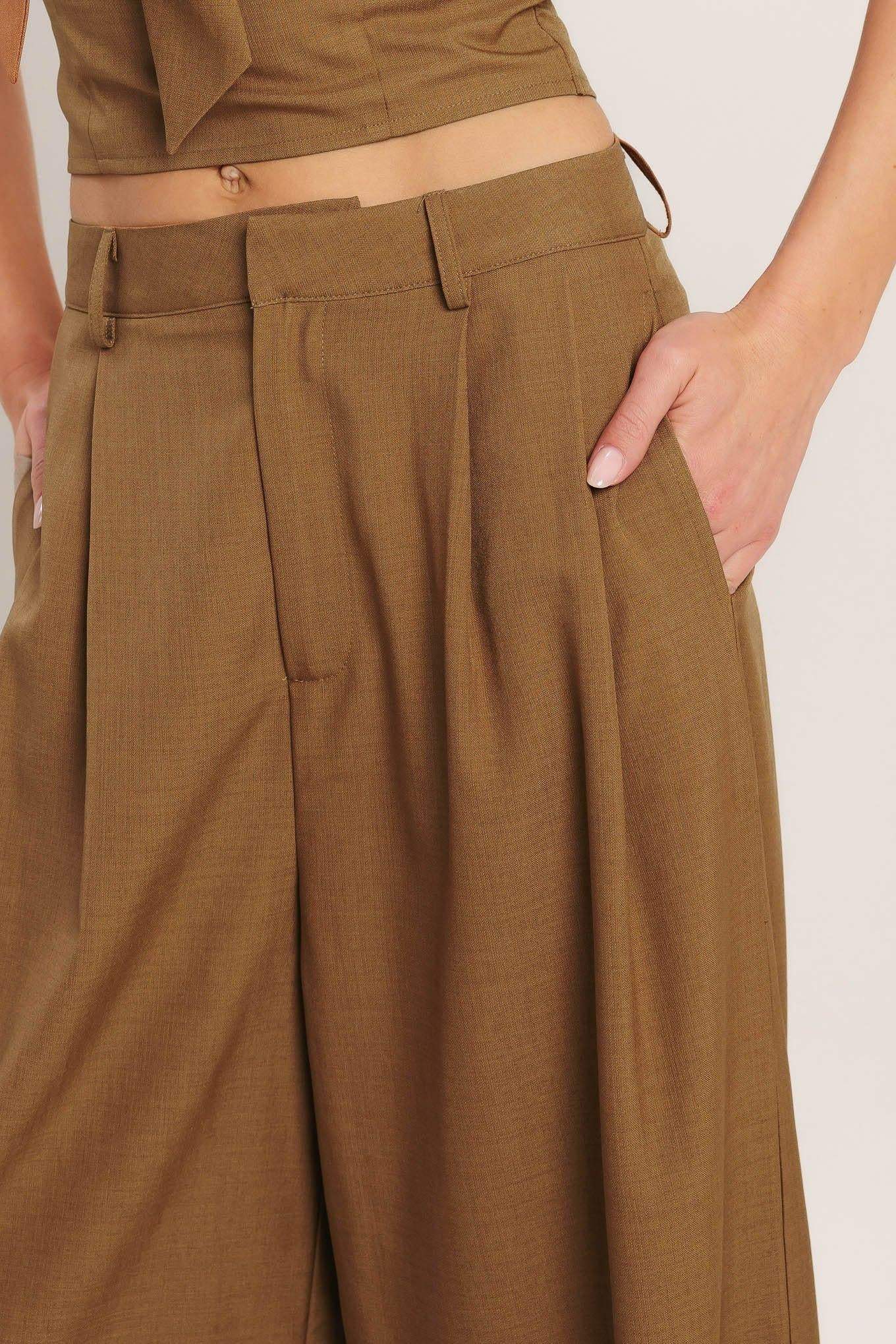 UMBER FLOW WOVEN WIDE LEG PANTS - Flying Tomato - Flyclothing LLC