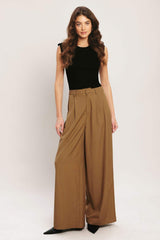 UMBER FLOW WOVEN WIDE LEG PANTS - Flying Tomato - Flyclothing LLC