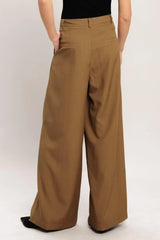 UMBER FLOW WOVEN WIDE LEG PANTS - Flying Tomato - Flyclothing LLC