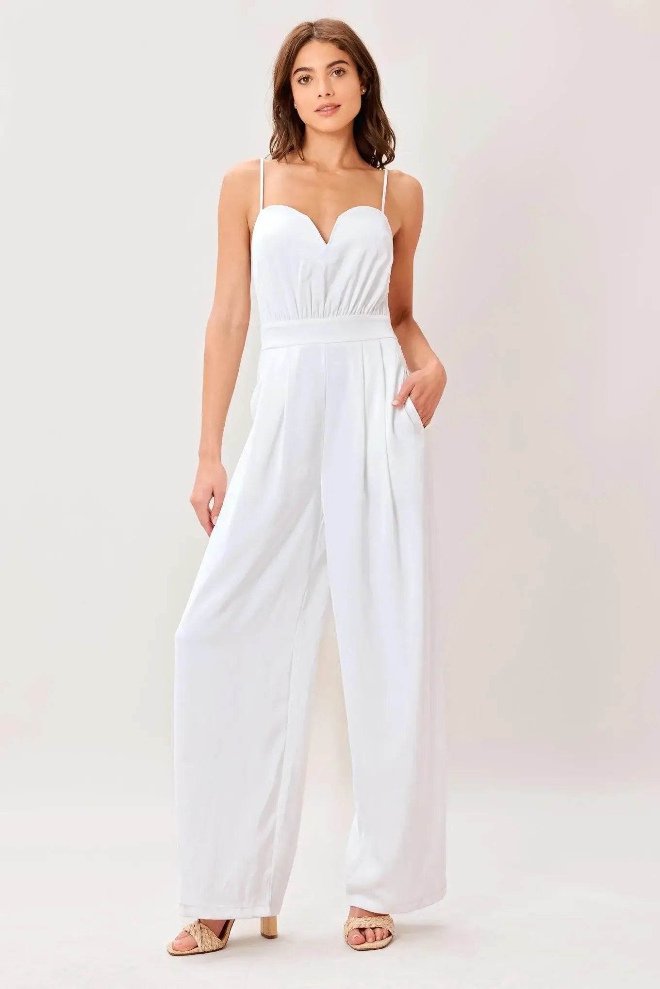 MODERN EASE WOVEN JUMPSUIT - Flying Tomato - Flyclothing LLC