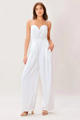 MODERN EASE WOVEN JUMPSUIT - Flying Tomato - Flyclothing LLC