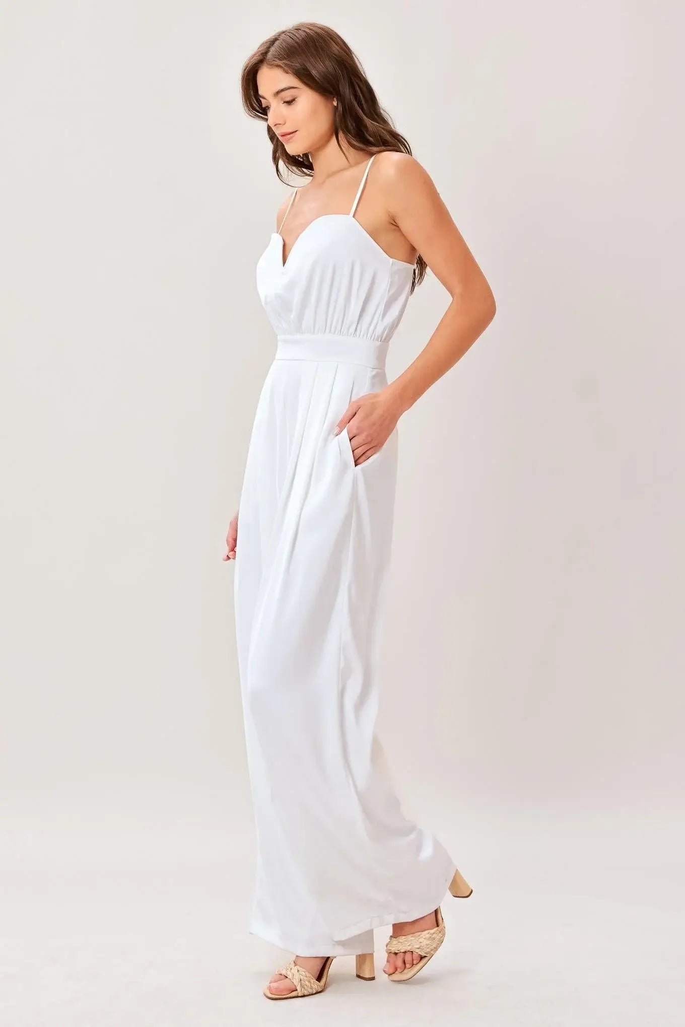 MODERN EASE WOVEN JUMPSUIT - Flying Tomato - Flyclothing LLC