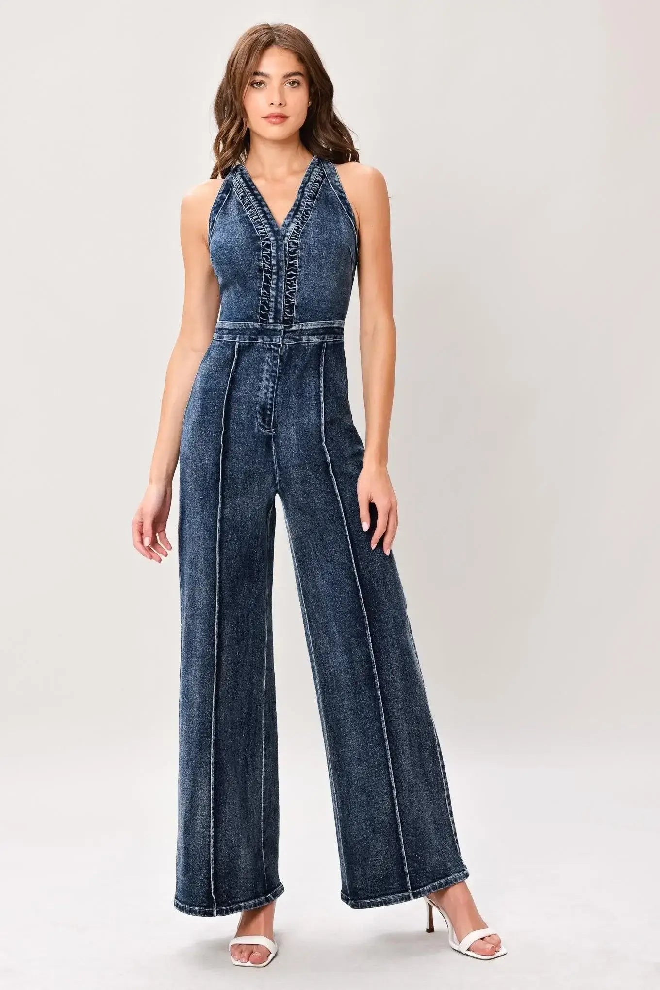 COOL STRUCTURE DENIM JUMPSUIT - Flying Tomato - Flyclothing LLC