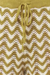 SUNSET STITCH CROCHET KNIT SHORTS - Flying Tomato - Flyclothing LLC