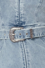 FLARE ICON DENIM JUMPSUIT - Flying Tomato - Flyclothing LLC