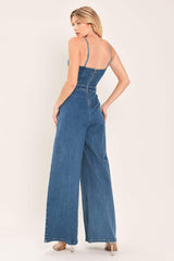 JUST A FEELING DENIM JUMPSUIT - Flying Tomato - Flyclothing LLC