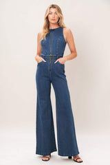 STREET CHIC DENIM JUMPSUIT - Flying Tomato - Flyclothing LLC