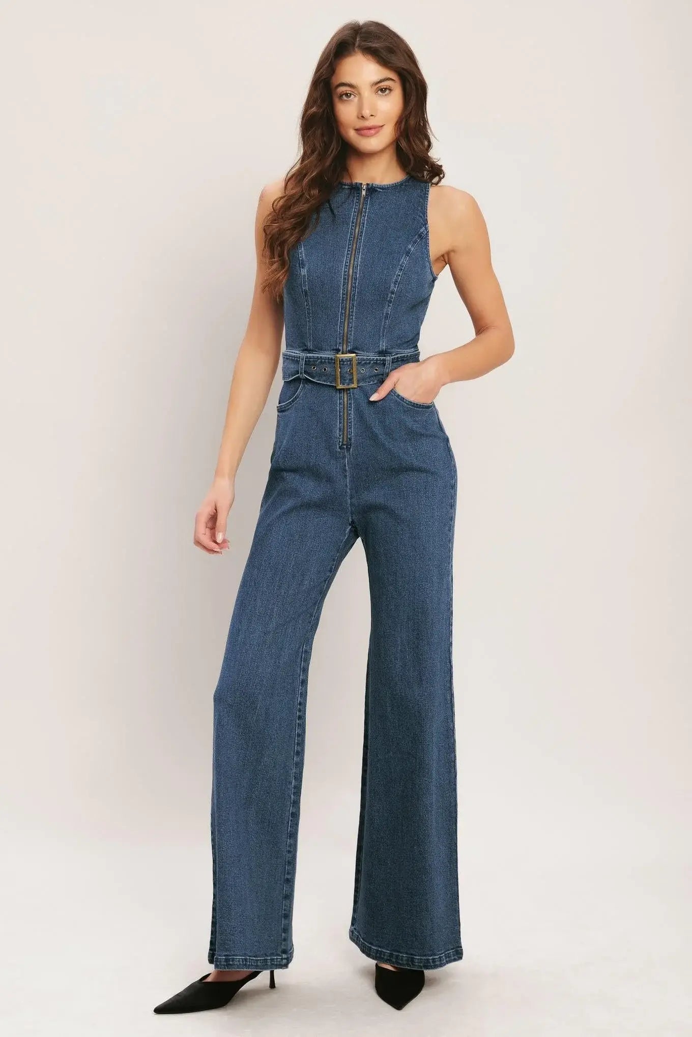 STREET CHIC DENIM JUMPSUIT - Flying Tomato - Flyclothing LLC