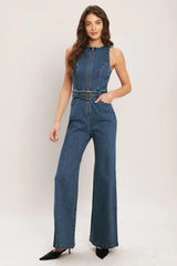 STREET CHIC DENIM JUMPSUIT - Flying Tomato - Flyclothing LLC