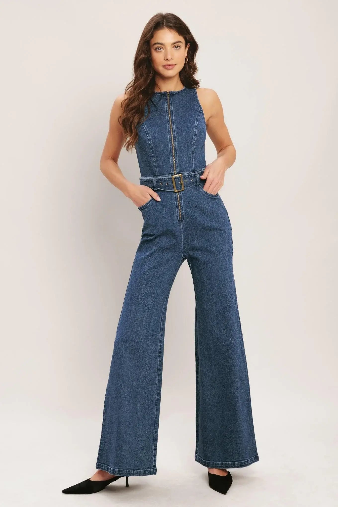 STREET CHIC DENIM JUMPSUIT - Flying Tomato - Flyclothing LLC