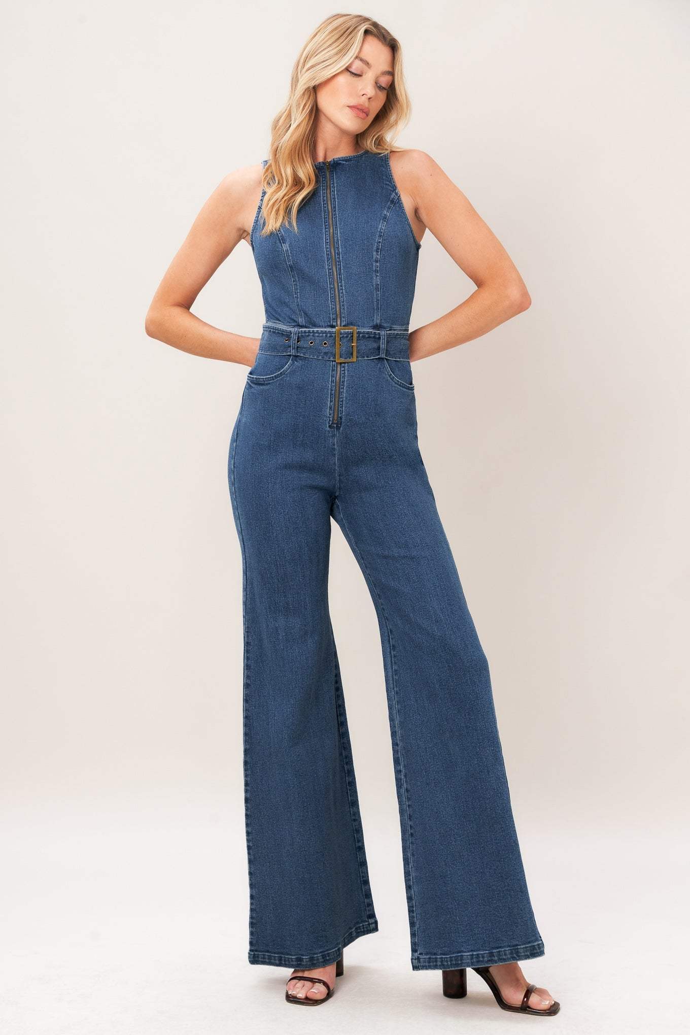 STREET CHIC DENIM JUMPSUIT - Flying Tomato - Flyclothing LLC