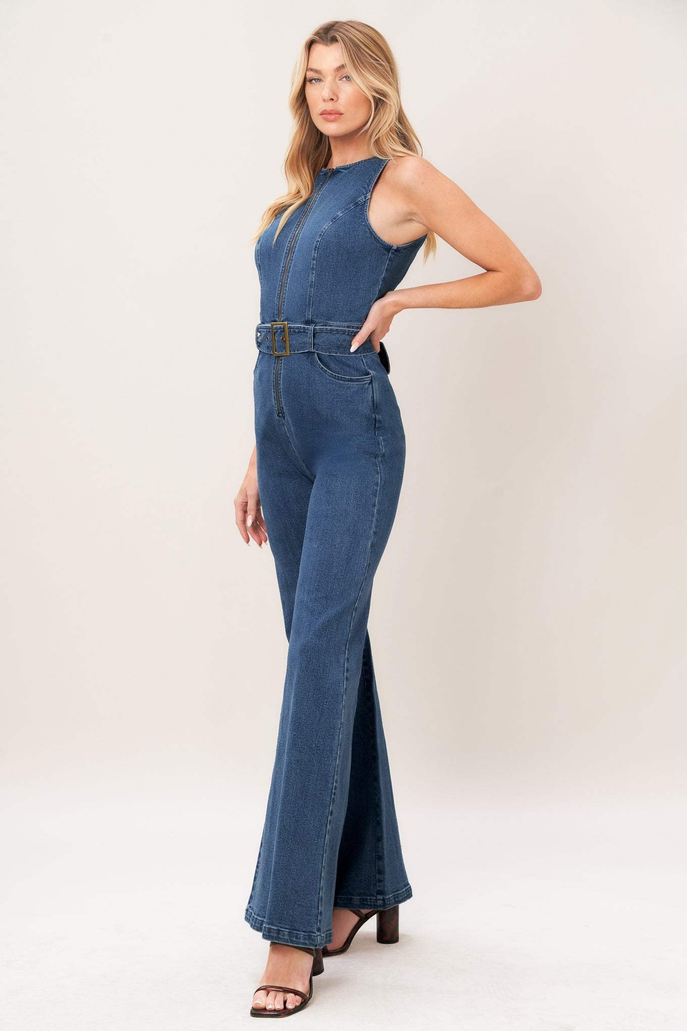STREET CHIC DENIM JUMPSUIT - Flying Tomato - Flyclothing LLC