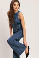 STREET CHIC DENIM JUMPSUIT - Flying Tomato - Flyclothing LLC