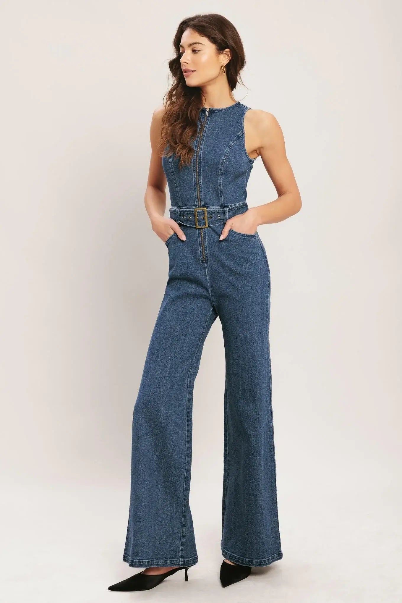 STREET CHIC DENIM JUMPSUIT - Flying Tomato - Flyclothing LLC