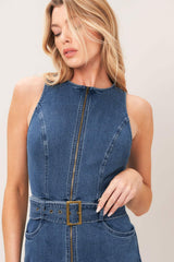 STREET CHIC DENIM JUMPSUIT - Flying Tomato - Flyclothing LLC