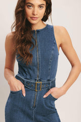 STREET CHIC DENIM JUMPSUIT - Flying Tomato - Flyclothing LLC