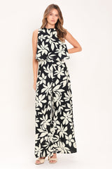 COASTAL NOIR WOVEN JUMPSUIT