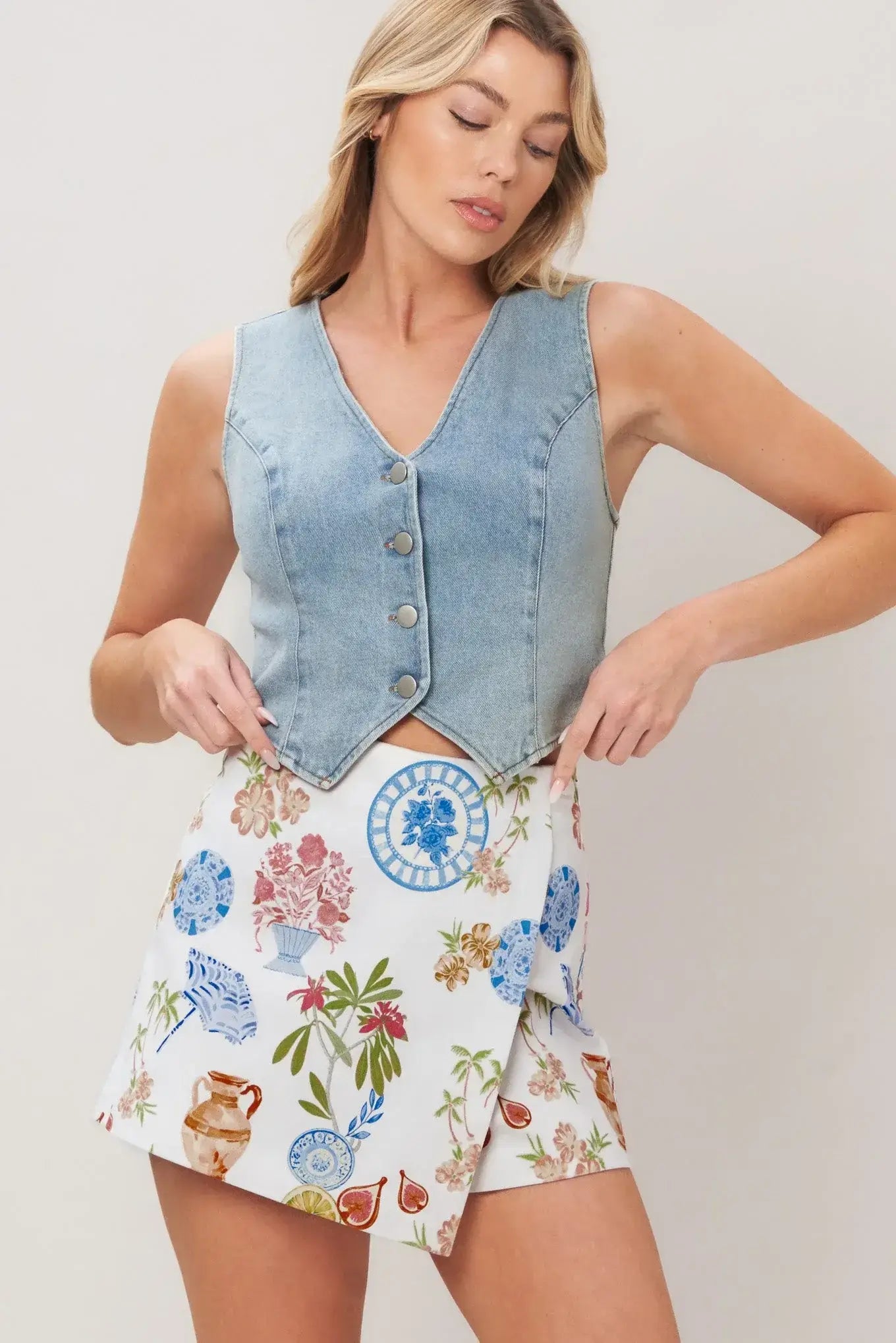 SUMMER ATELIER WOVEN SKORT - Flying Tomato - Flyclothing LLC
