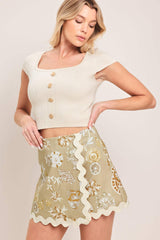 DESERT BLOOM WOVEN SKORT - Flying Tomato - Flyclothing LLC