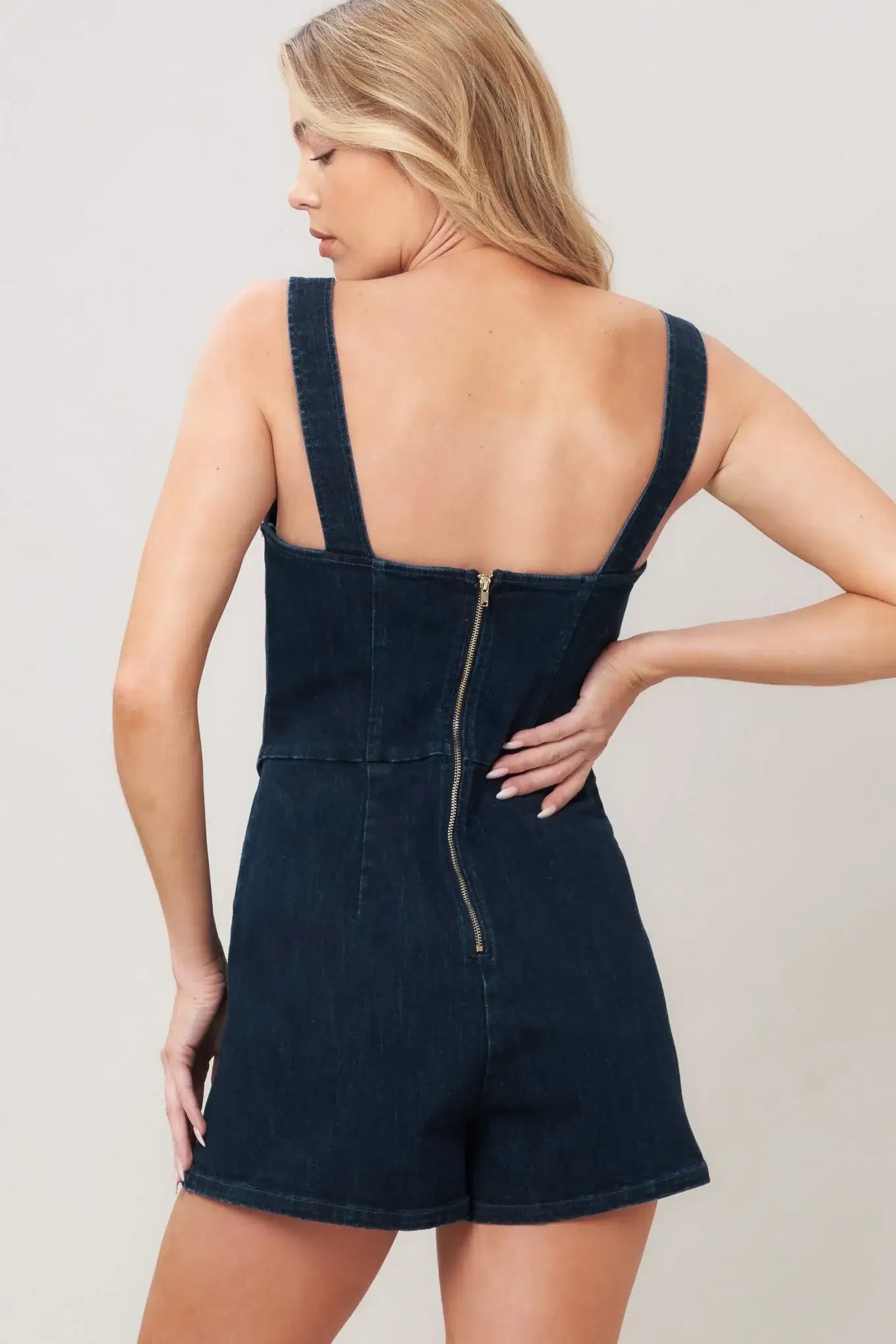 URBAN EDGE DENIM ROMPER - Flying Tomato - Flyclothing LLC