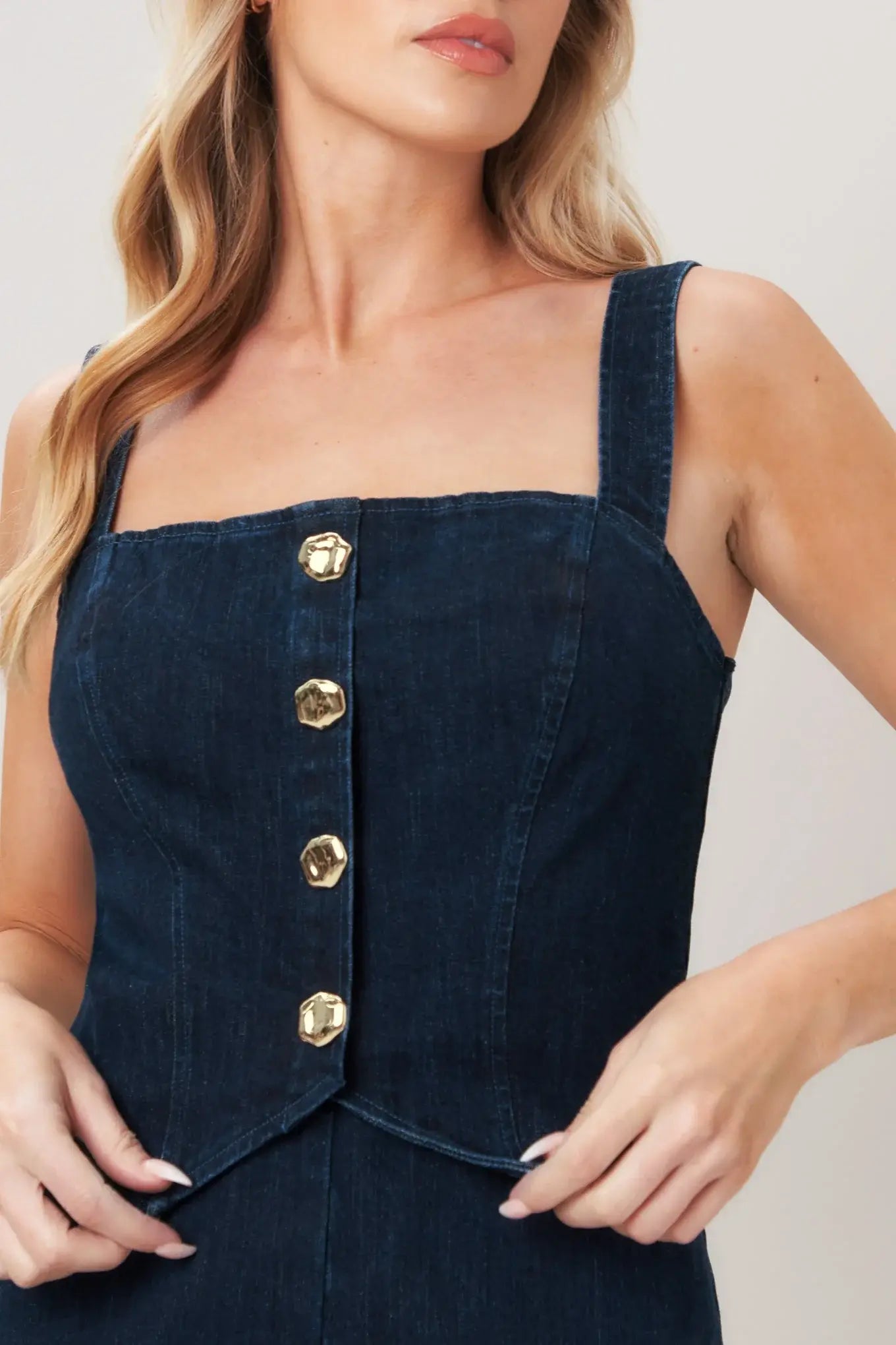 URBAN EDGE DENIM ROMPER - Flying Tomato - Flyclothing LLC