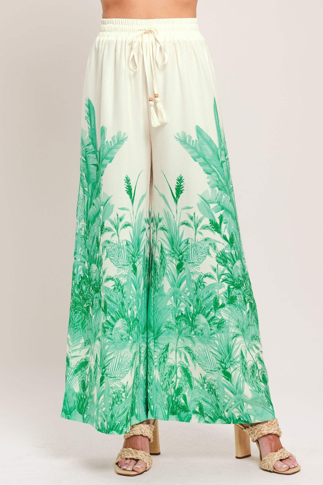 PALM SERENE WOVEN PANTS - Flying Tomato - Flyclothing LLC
