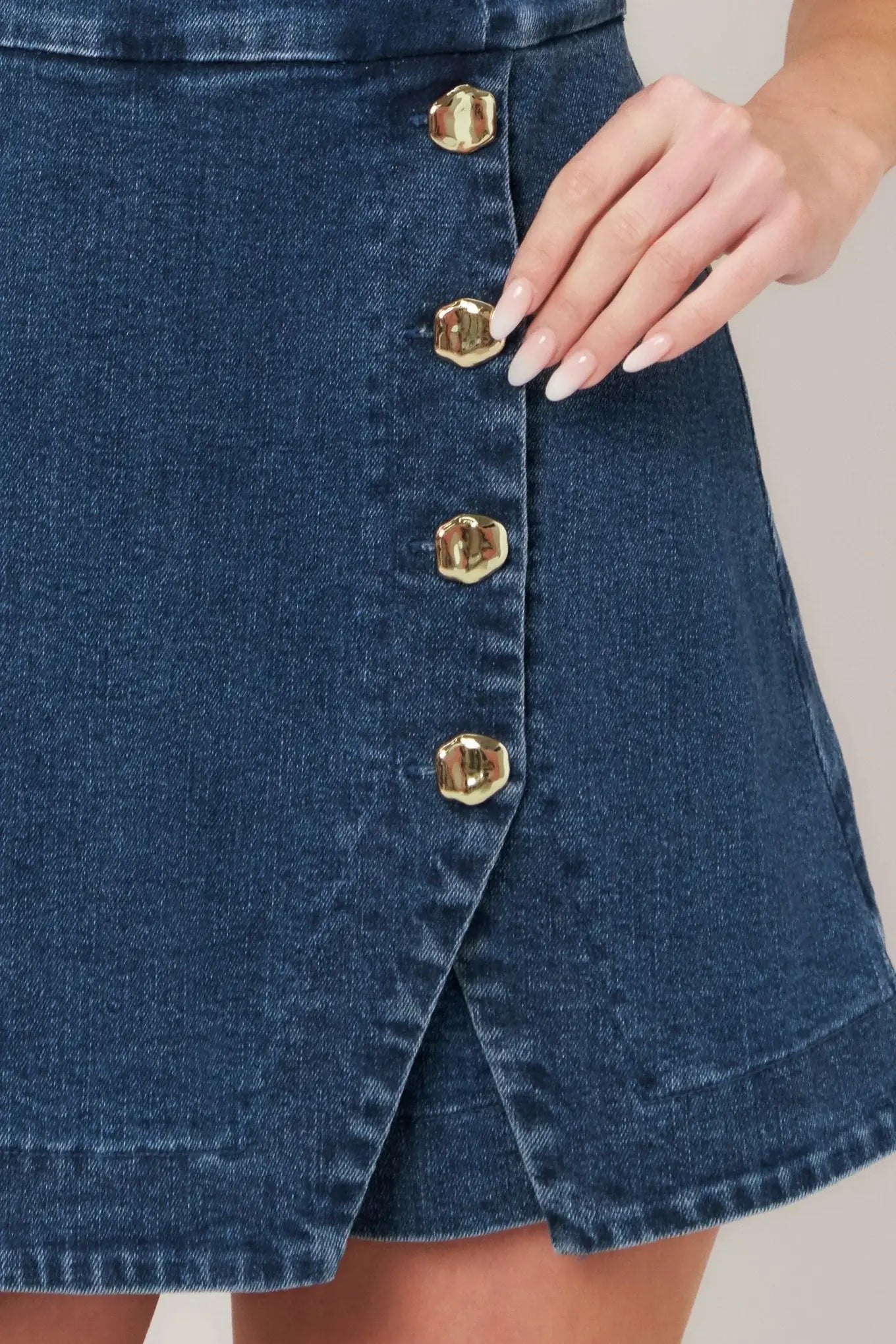 MIDNIGHT DENIM SKORT ROMPER - Flying Tomato - Flyclothing LLC