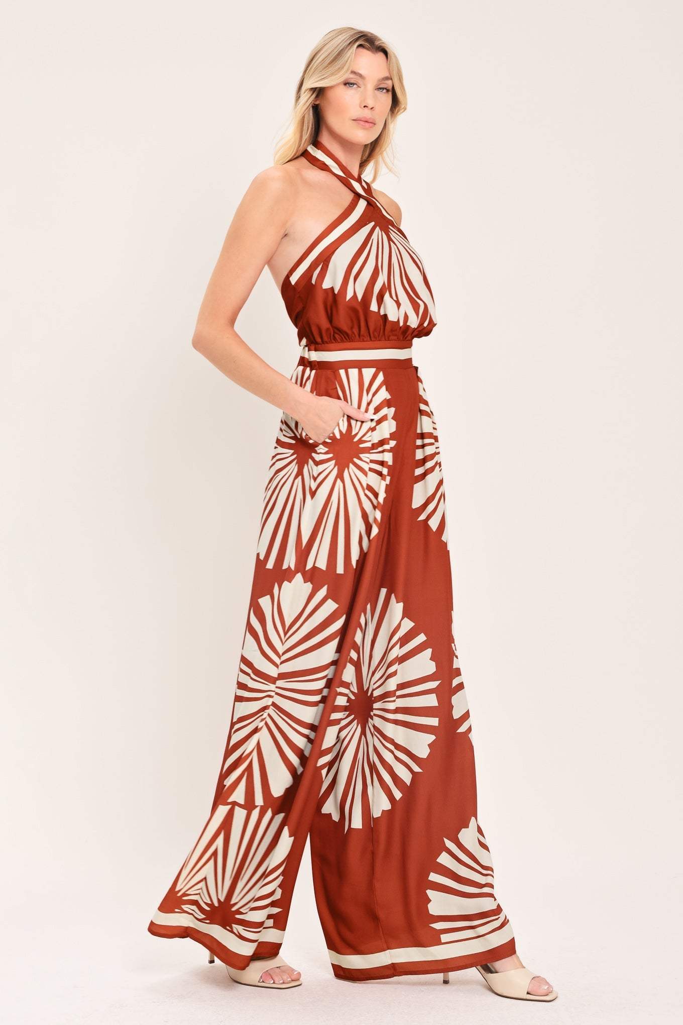 SUMMER RADIANCE WOVEN JUMPSUIT - Flying Tomato - Flyclothing LLC