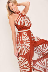 SUMMER RADIANCE WOVEN JUMPSUIT - Flying Tomato - Flyclothing LLC