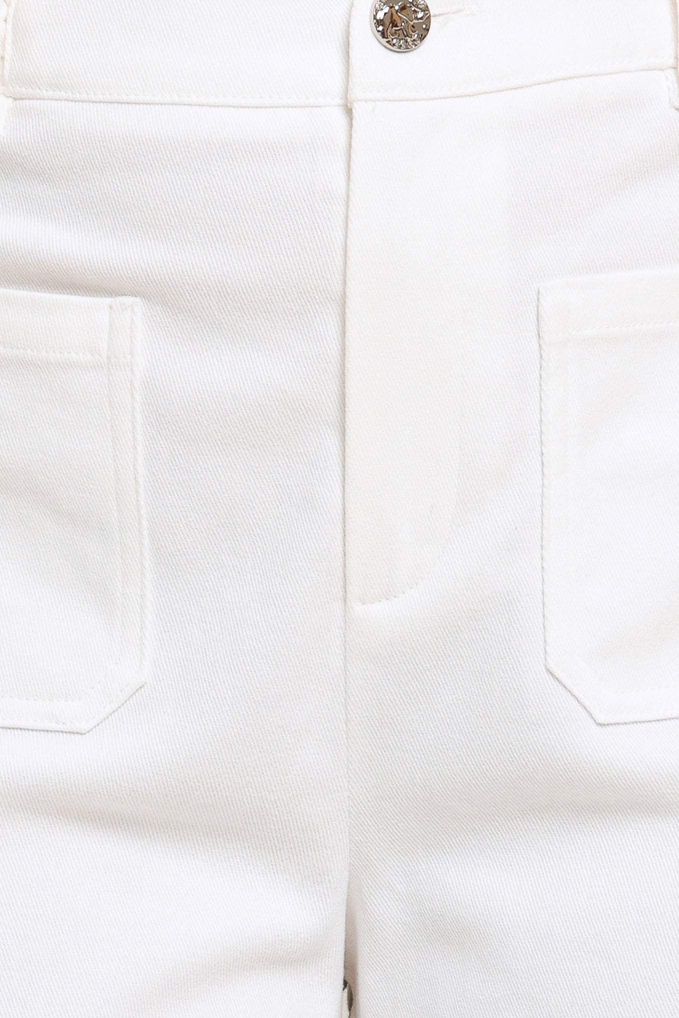 WHITE EASE WOVEN WIDE PANTS - Flying Tomato - Flyclothing LLC