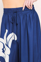 COASTAL BLOOM WOVEN WIDE PANTS - Flying Tomato - Flyclothing LLC