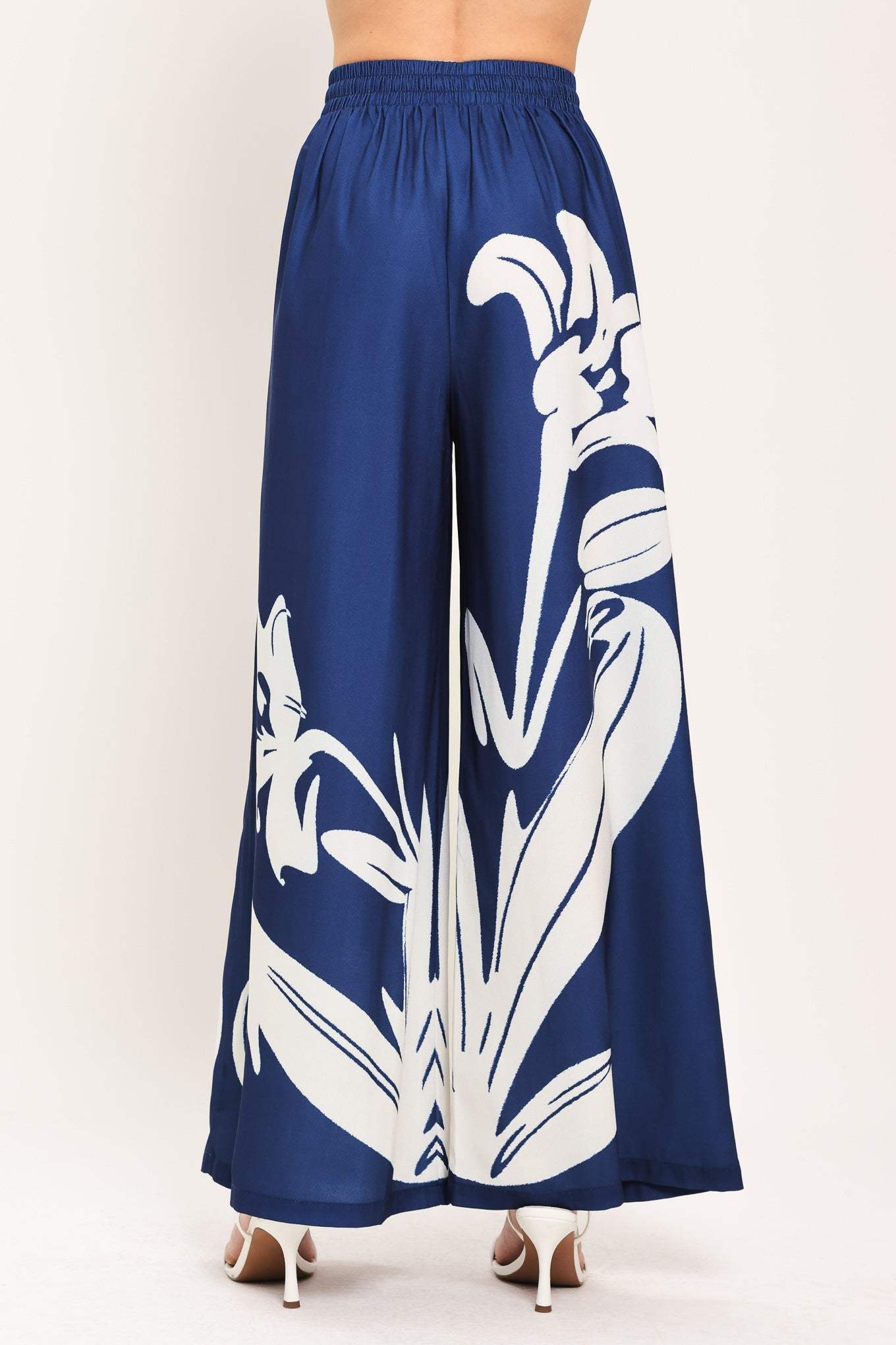 COASTAL BLOOM WOVEN WIDE PANTS - Flying Tomato - Flyclothing LLC