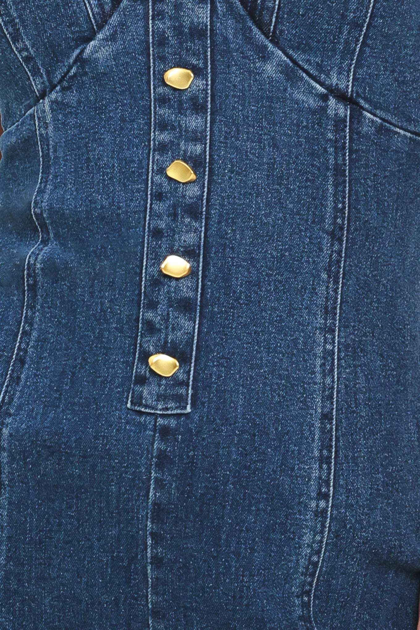 URBAN INDIGO DENIM JUMPSUIT - Flying Tomato - Flyclothing LLC