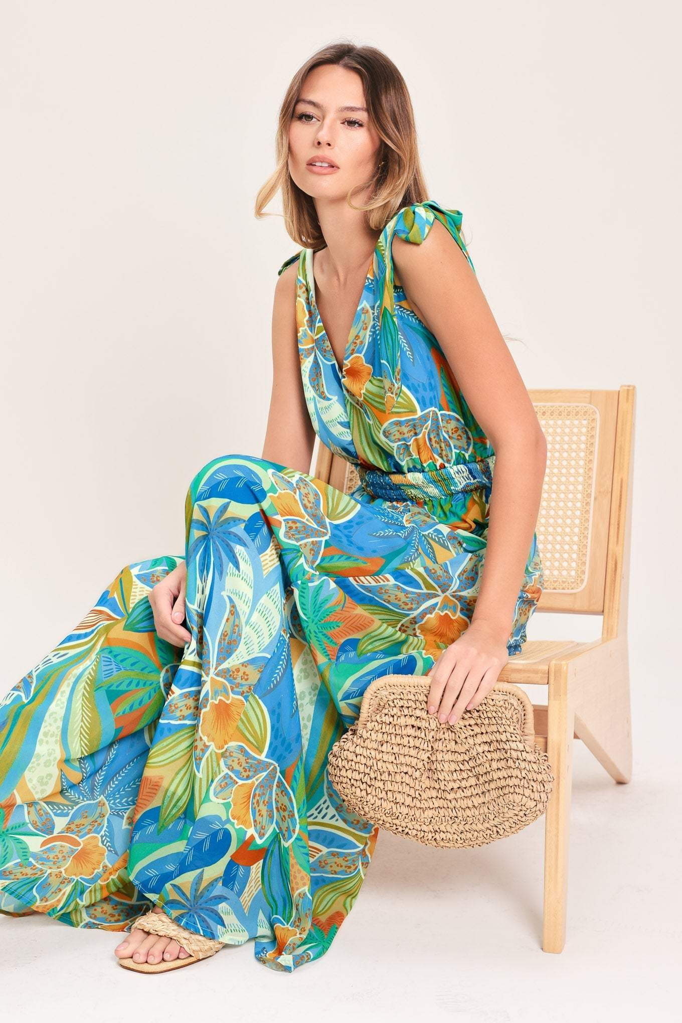 SUNSET ISLAND WOVEN JUMPSUIT - Flying Tomato - Flyclothing LLC