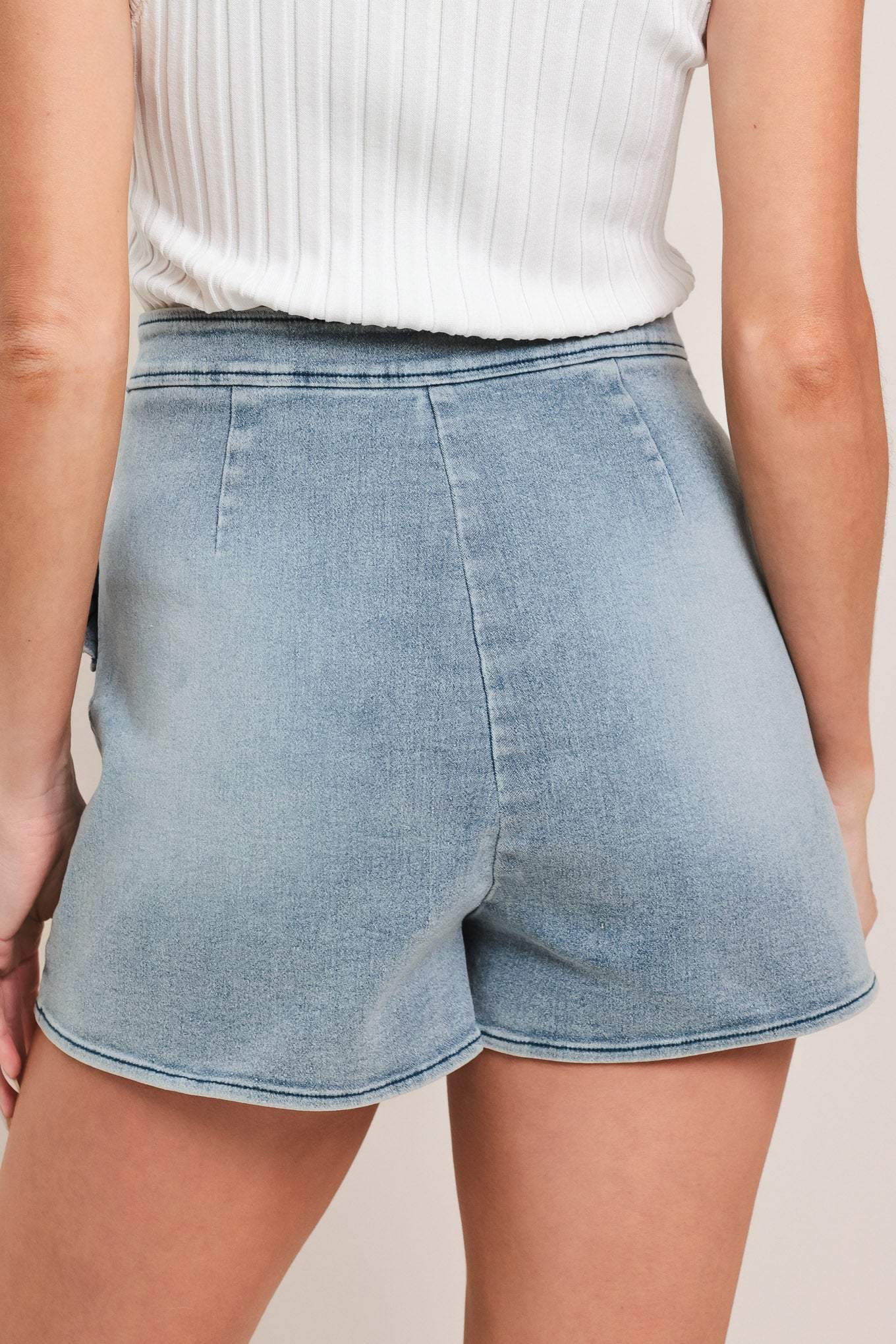 CUTE MOMENT DENIM SKORT - Flying Tomato - Flyclothing LLC