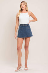 SWEET STUD DENIM SKORT - Flying Tomato - Flyclothing LLC
