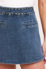 SWEET STUD DENIM SKORT - Flying Tomato - Flyclothing LLC