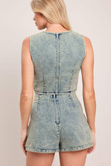 SWEET DETAIL DENIM SKORT - Flying Tomato - Flyclothing LLC