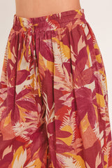 RESORT DREAM PALAZZO WOVEN WIDE LEG PANTS