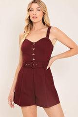 WINE COUNTRY WOVEN ROMPER - Flying Tomato - Flyclothing LLC