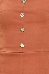 TERRACOTTA CHIC WOVEN ROMPER - Flying Tomato - Flyclothing LLC
