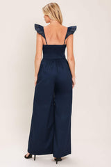 CLASSIC EVENING WOVEN JUMPSUIT