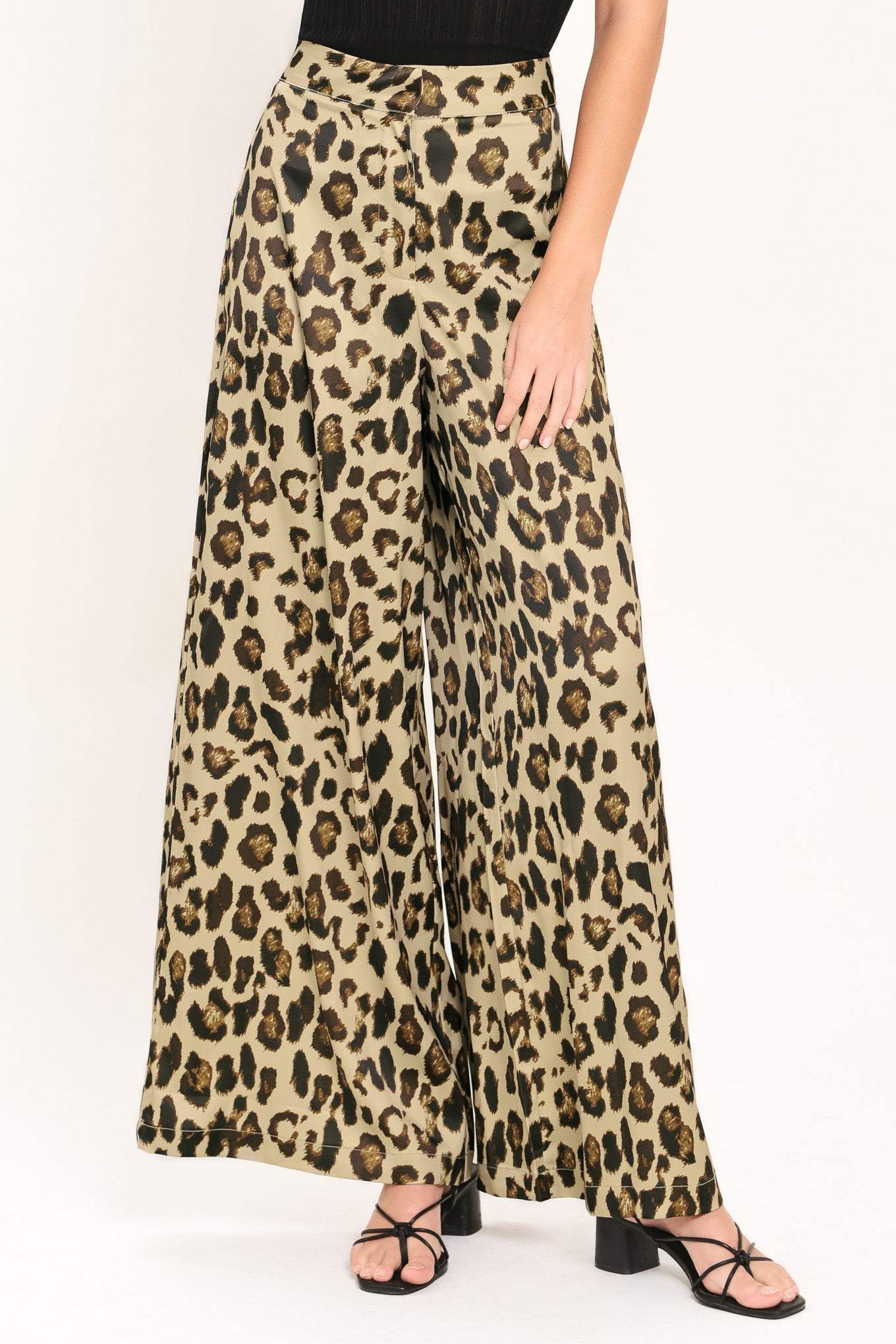JUNGLE GLAM WOVEN WIDE LEG PANTS - Flying Tomato - Flyclothing LLC