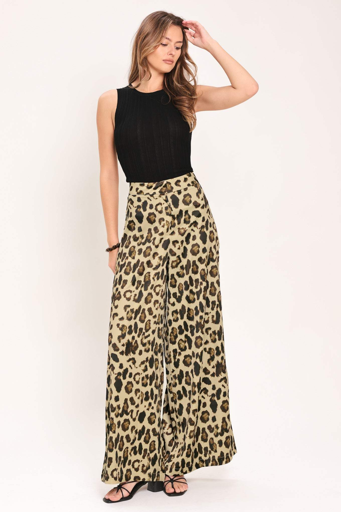JUNGLE GLAM WOVEN WIDE LEG PANTS - Flying Tomato - Flyclothing LLC