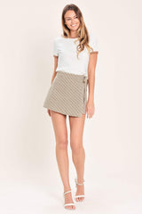 MODERN STRIPE WOVEN SKORT - Flying Tomato - Flyclothing LLC