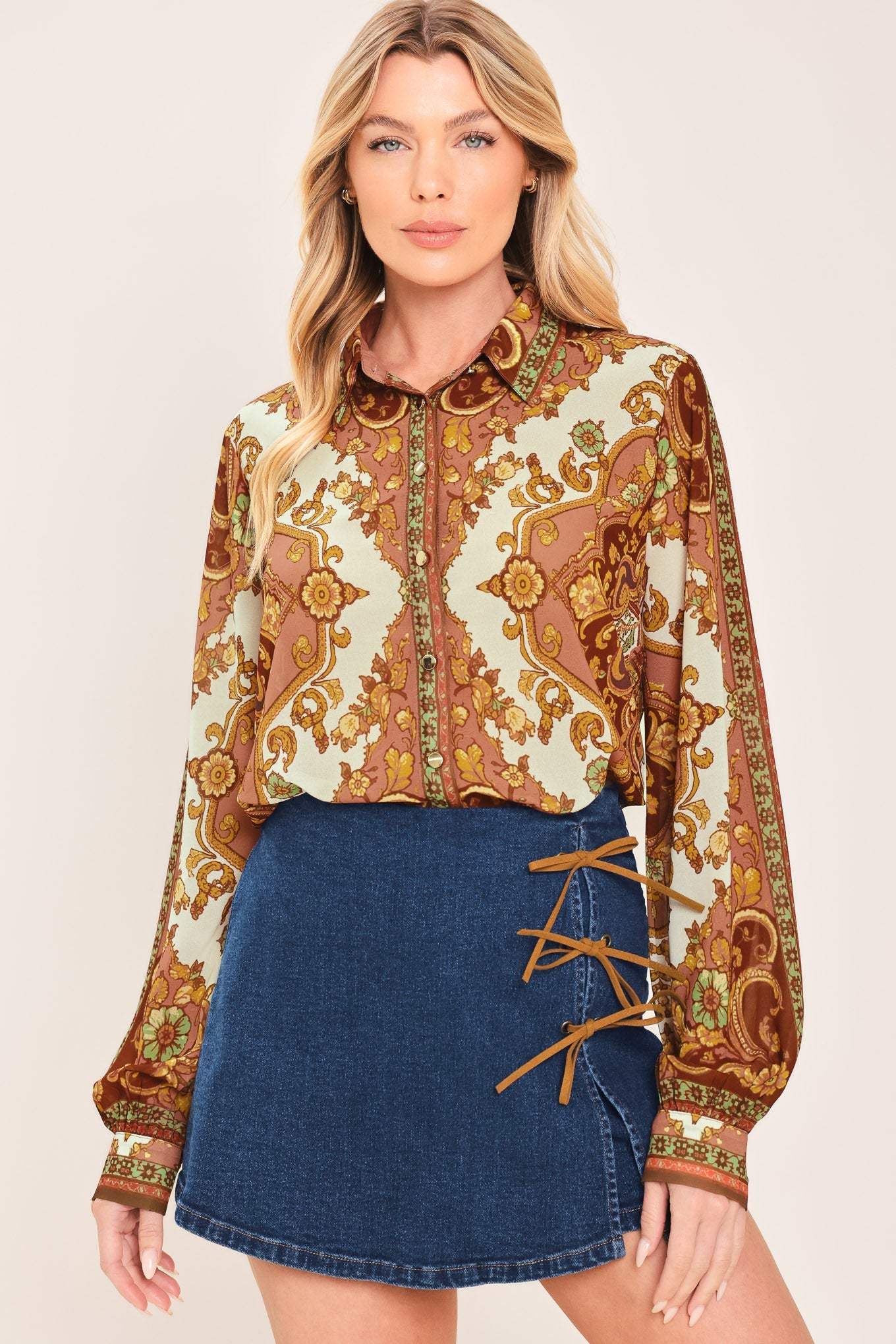 RETRO CAFÉ DENIM SKORT