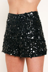 NOIR EDGE BLACK STATEMENT SHORTS - Flying Tomato - Flyclothing LLC
